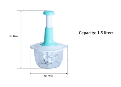 1.5 L Manual Vegetable & Meat Chopper Grinder - Neozen Store