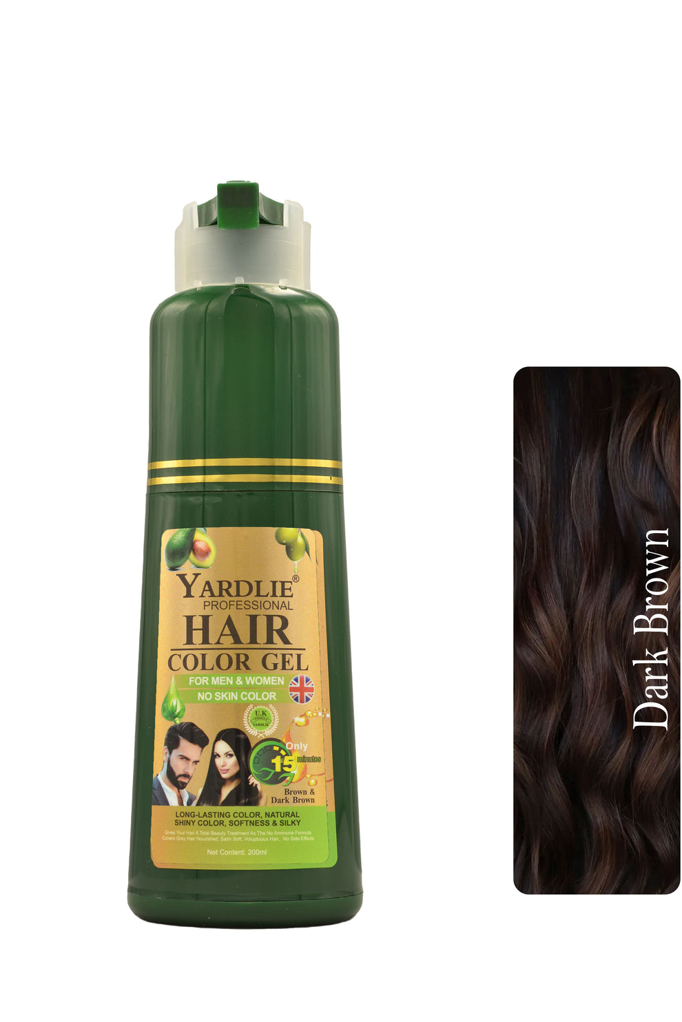 Yardlie Dark Brown Hair Color Gel 200ml. - Neozen Store