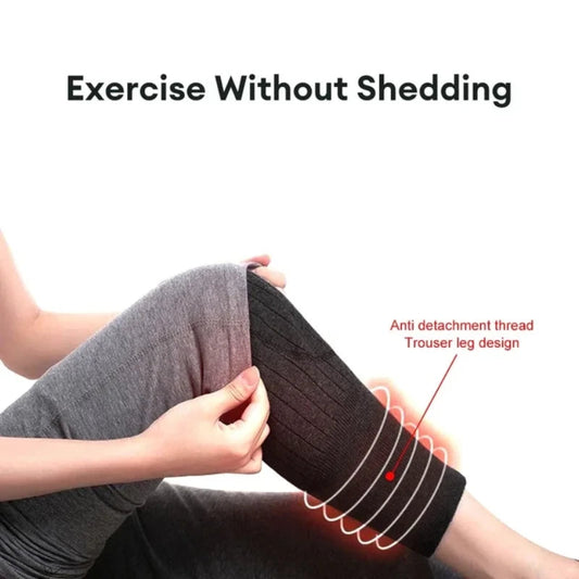 2 Pcs Wool Leg & Knee Warmer With Belt