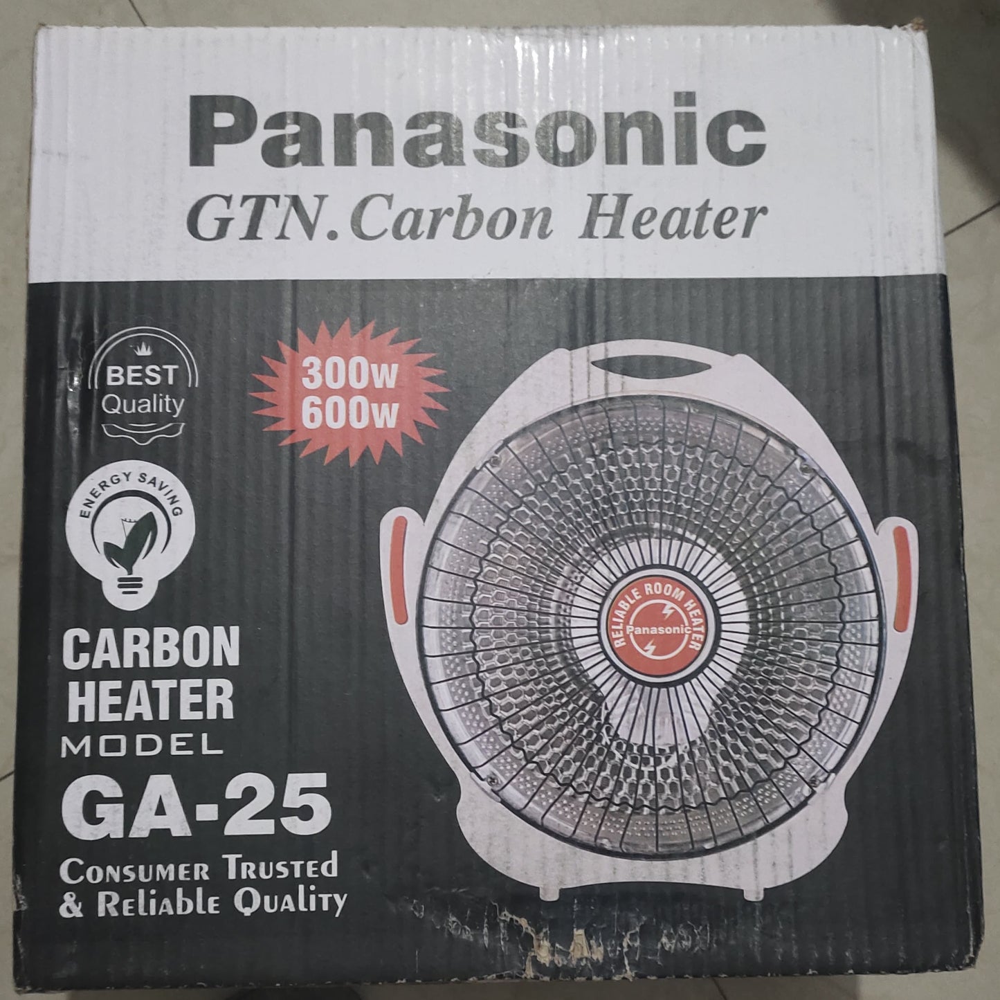 Panasonic GA-25 Carbon Room Heater - 300W/600W Energy-Saving Heater