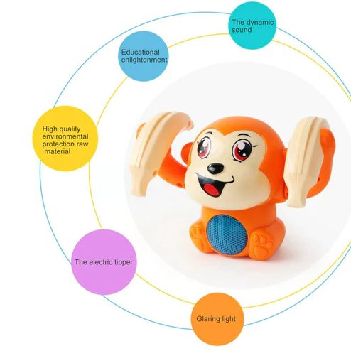 Tumble Monkey  With 360° Roll & Glow | for kids - Neozen Store